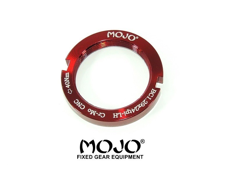 MOJO Fixed Gear Lockring – CNC ANODIZED Cro-Mo TRACK FIXIE LOCK RING BLOCK – RED