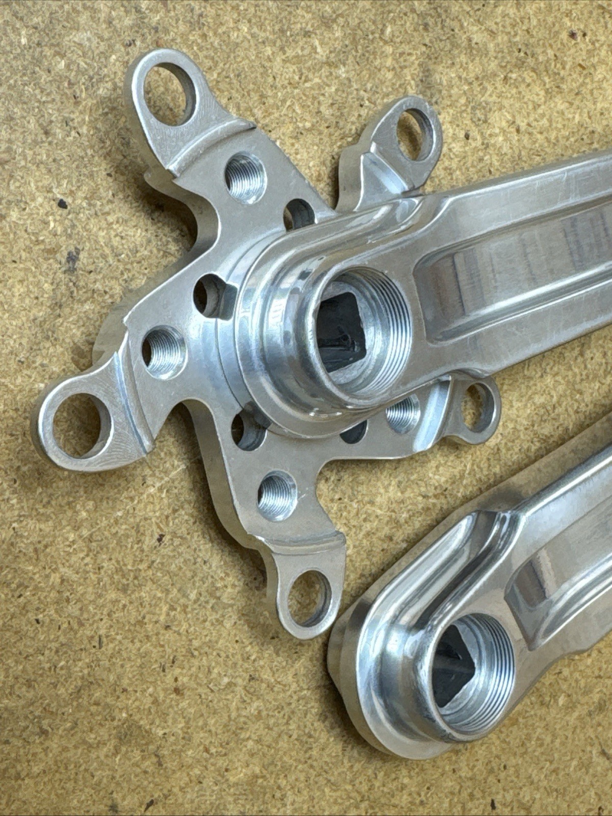 Vintage Kooka MTB Crankset Triple USA Anodized 175mm Retro Crank Arms 94mm BCD