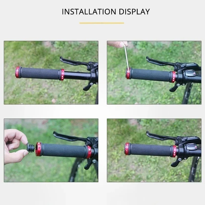Bicycle Handlebar Grips MTB Bike Rubber Non Slip Lock On Grips Cycling