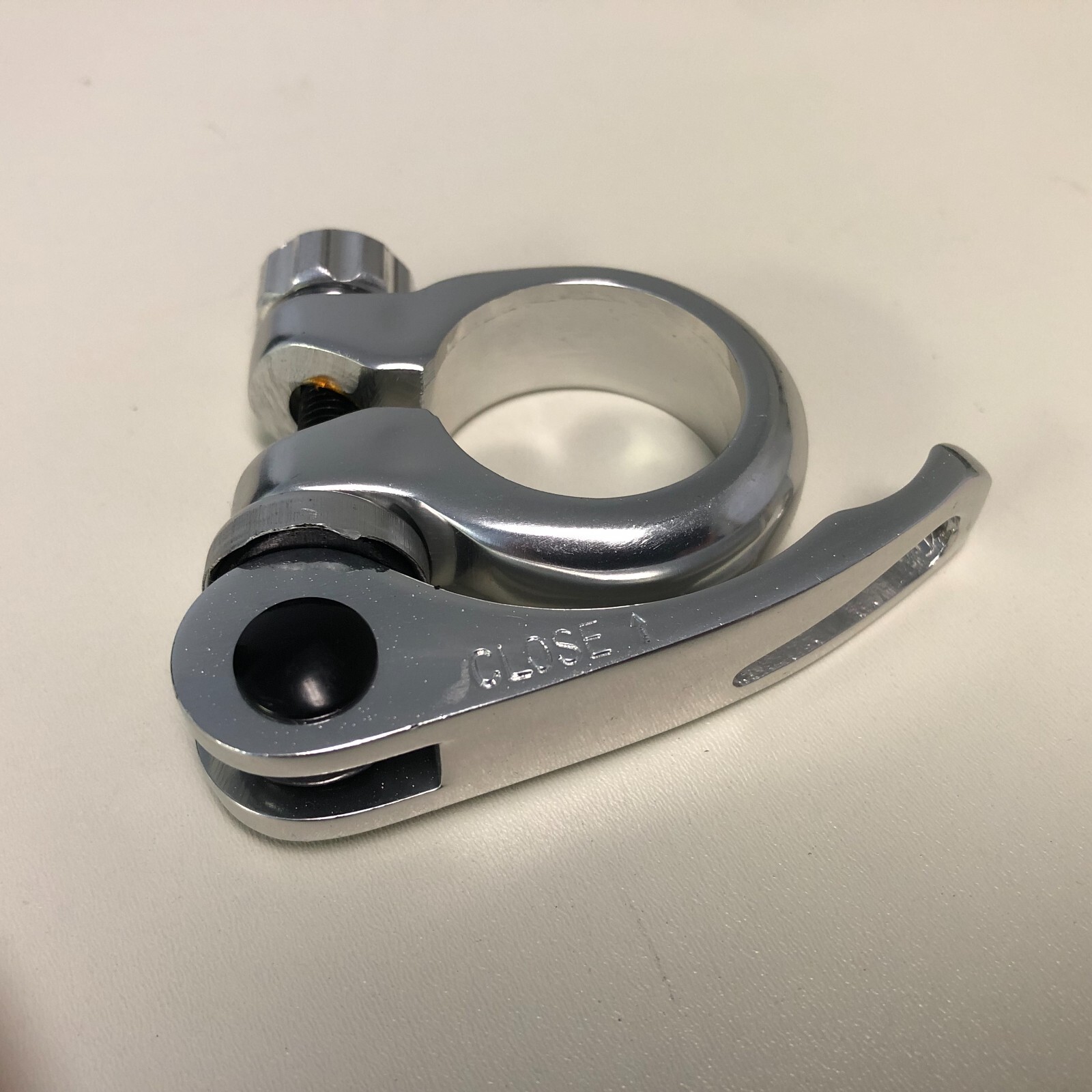 New Kalloy Alloy Bicycle Seat Post Clamp With Quick Release Silver