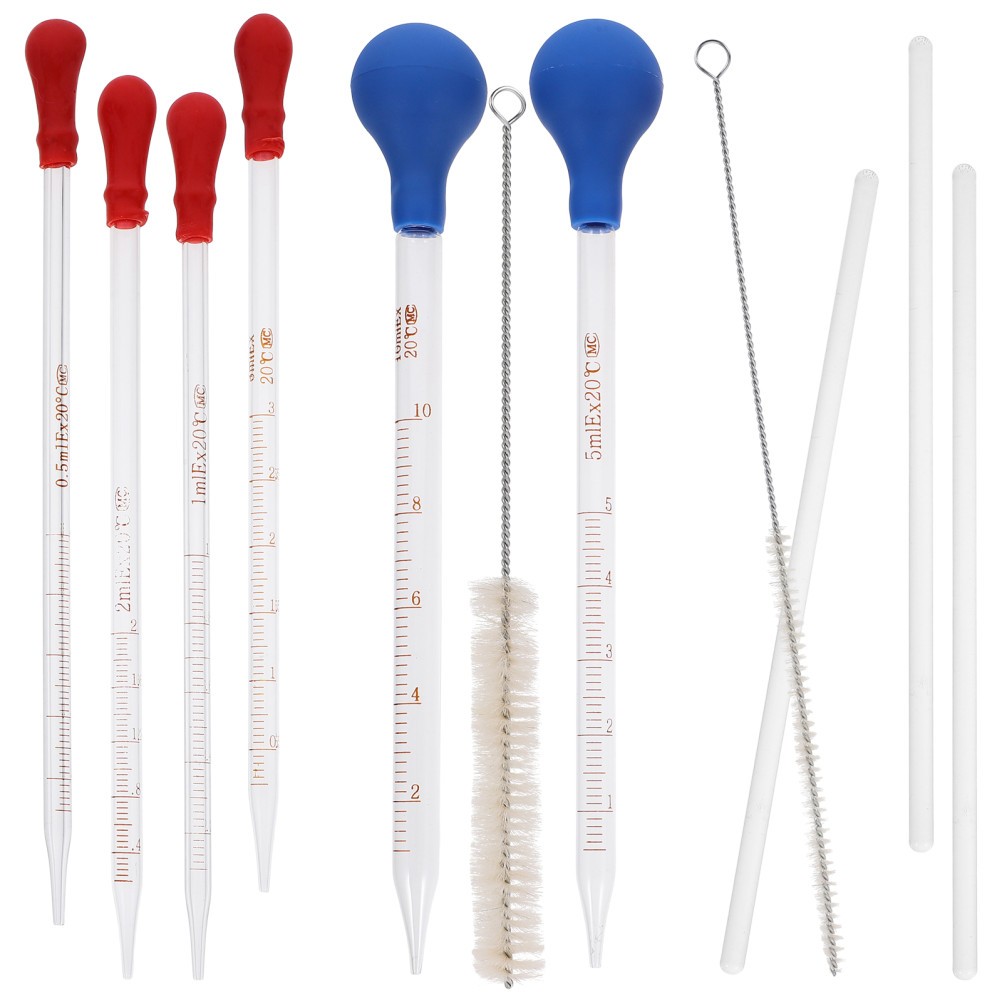 11Pcs Durable Liquid Pipette Droppers Glass Dropper for Home Use Assorted Colors