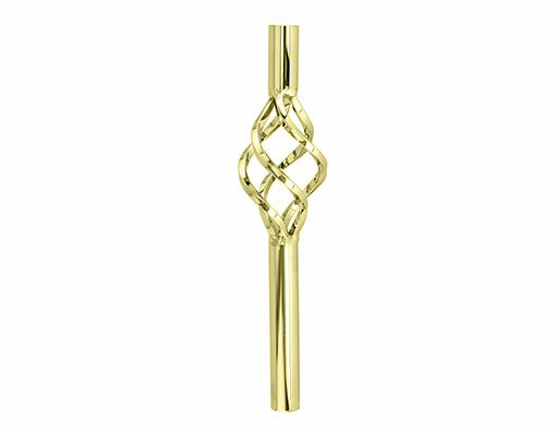 300MM LONG VINTAGE LOWRIDER STEEL SEATPOST PILAR 22.2 W/CAGE IN GOLD.