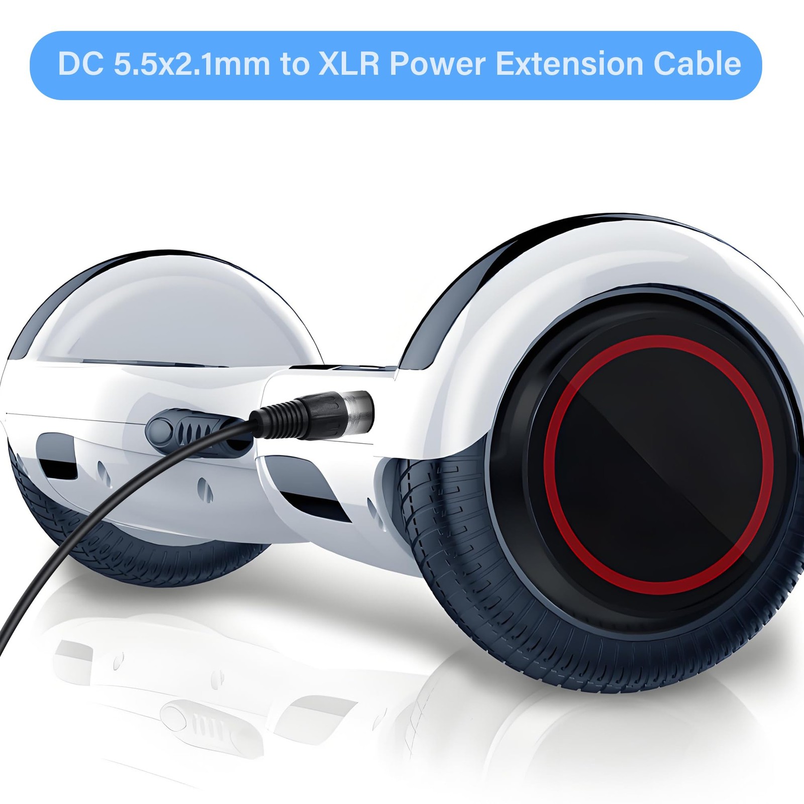 2 Pack 2A DC Power Cable 5.5×2.1mm Female to 3 Pin XLR Male Adapter 15cm