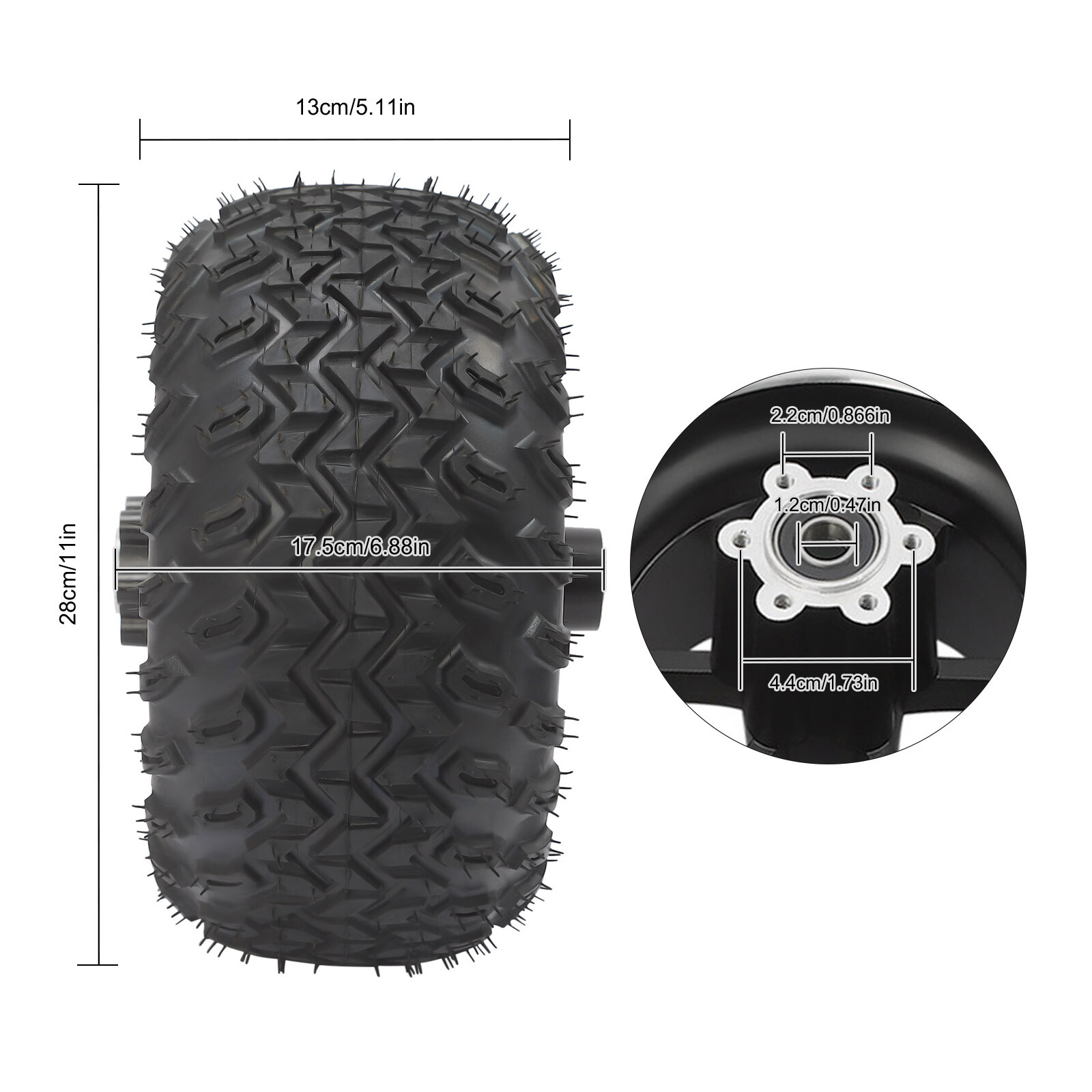 10″ Complet Motor Conversion Kit 36V 350W Double Wheel for Electric Cart Scooter