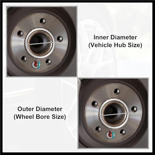 4pcs OD 106mm to ID 77.8mm Aluminium Alloy Car Hub Centric Rings Wheel Bore
