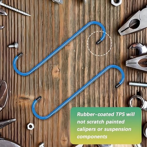 Car Brake Caliper Hanger Hooks, 2PCS Durable Vehicle Brake Caliper Tool Blue
