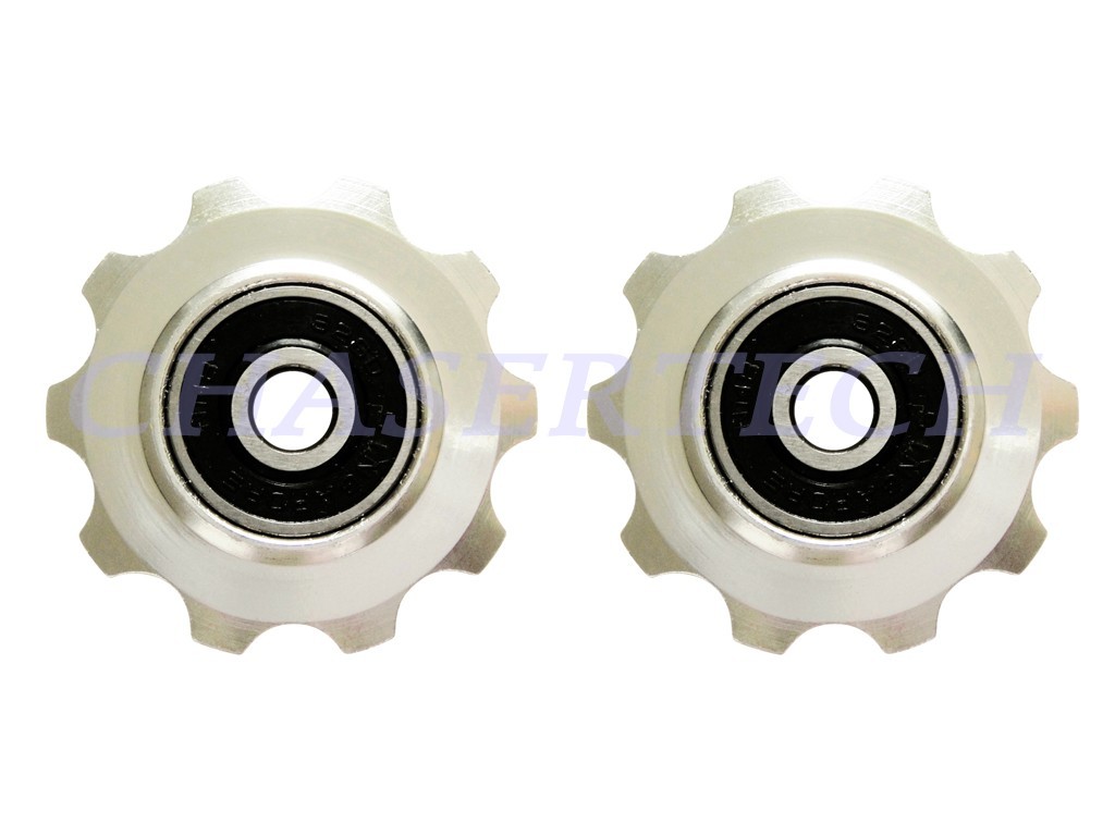 MTB Road Bike Rear Derailleur Jockey Wheel Pulley 10T Silver