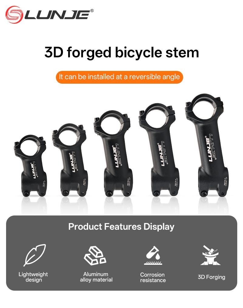 Ultralight Bike Power 60/70/80~100/110MM MTB Bike Stem 10/17/25/35 Degree Parts