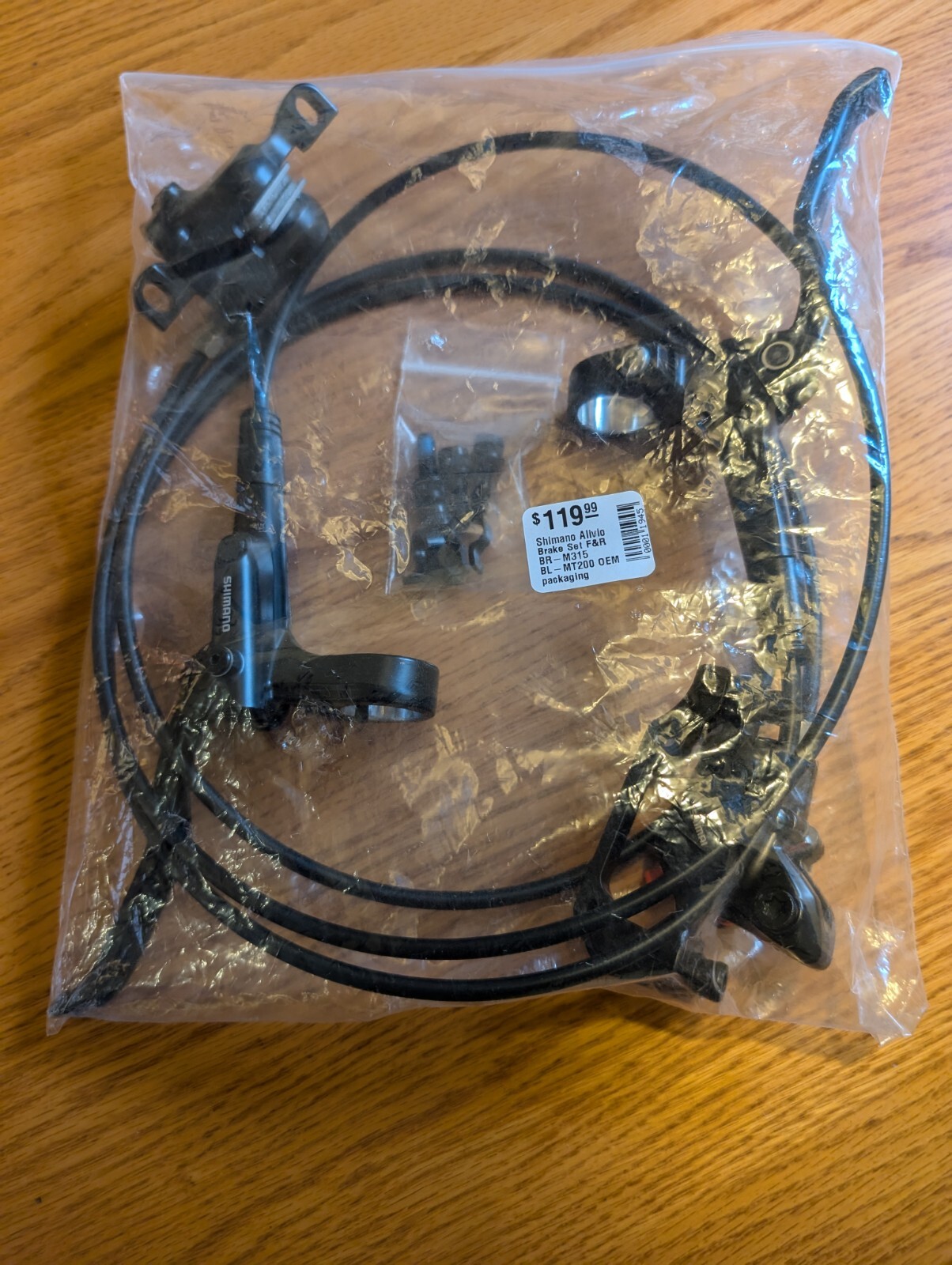 New Shimano Alivio Hydraulic Disc Brake Set Front/Rear BR-M315 BL-MT200