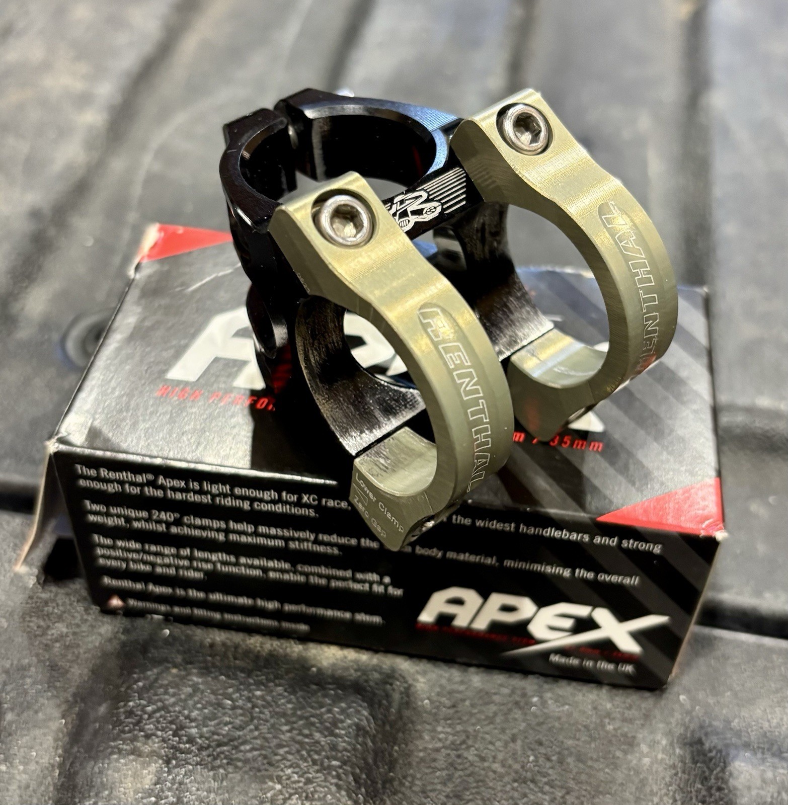 Renthal Apex Bike Bicycle Stem – 6 Degree, 31.8x31mm, Black
