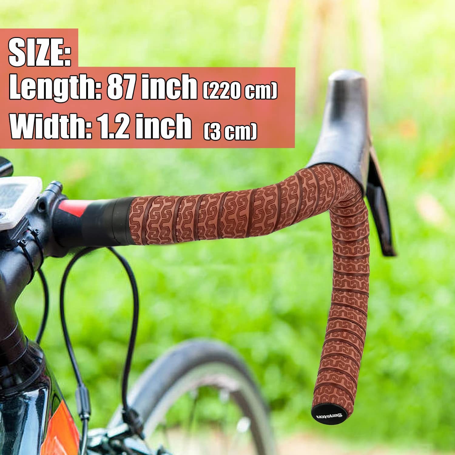 PU Bicycle Handle Wraps Tape Road Bike Handlebar Tapes Cycling Grip , 2 Rolls,