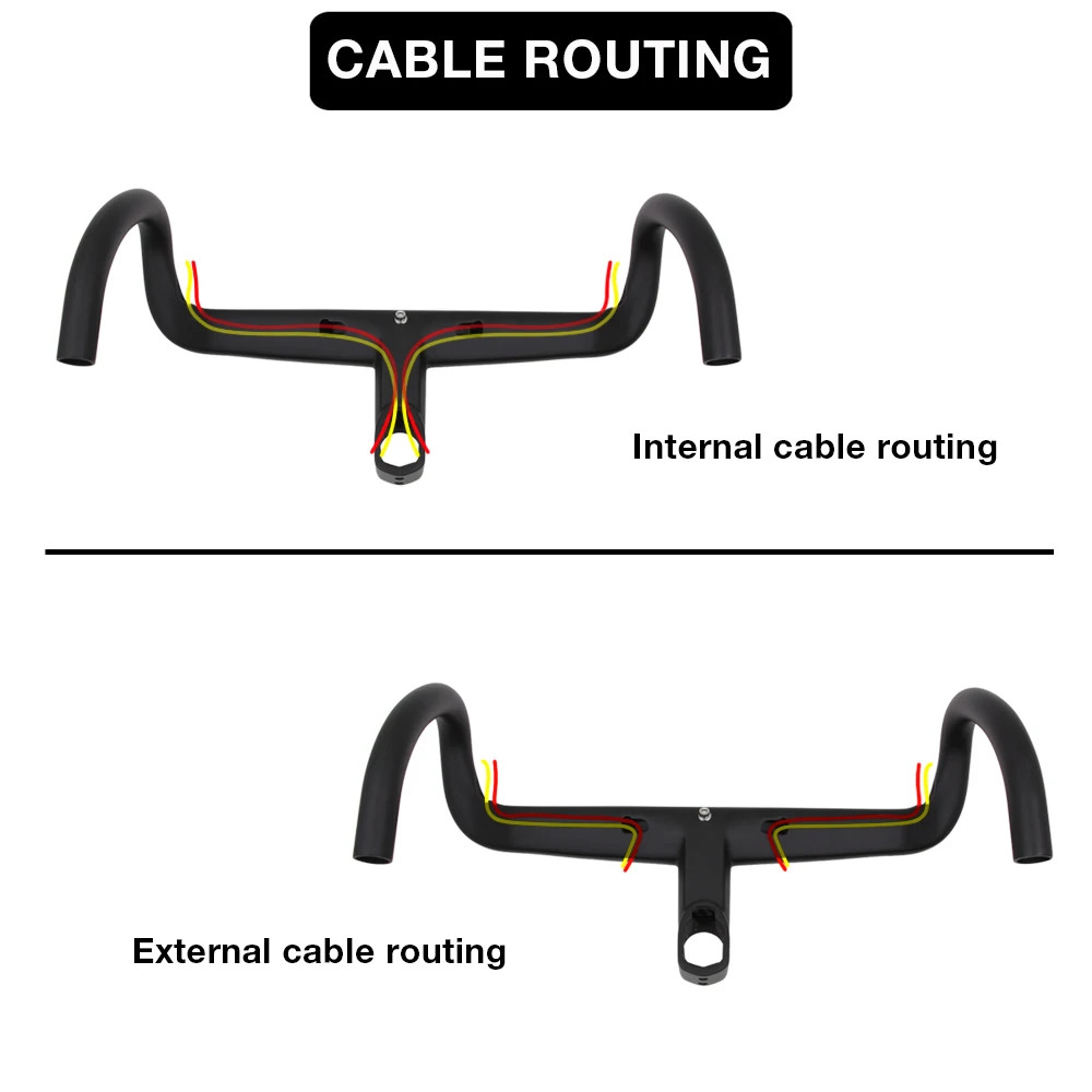 Aero Integrated Carbon Road Bicycle Handlebar 370mm-430mm for V5rs/V4rs/C68