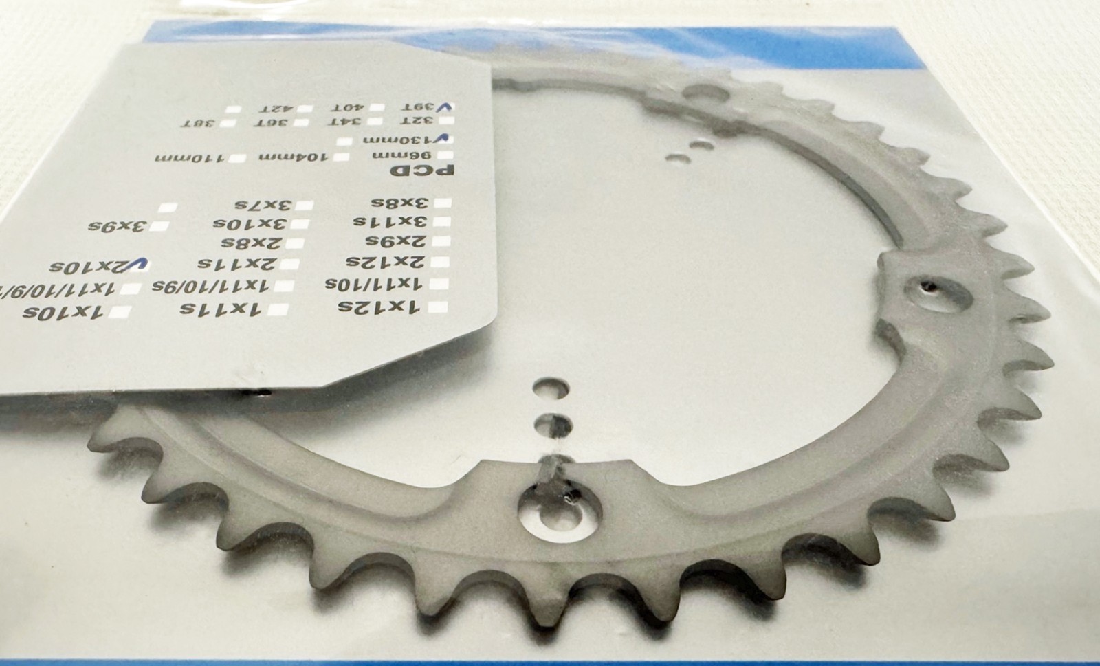 Shimano FC-5700 105 39 Tooth, 2x10s 130 bcd Sliver Chainring, Part No. Y1M339000