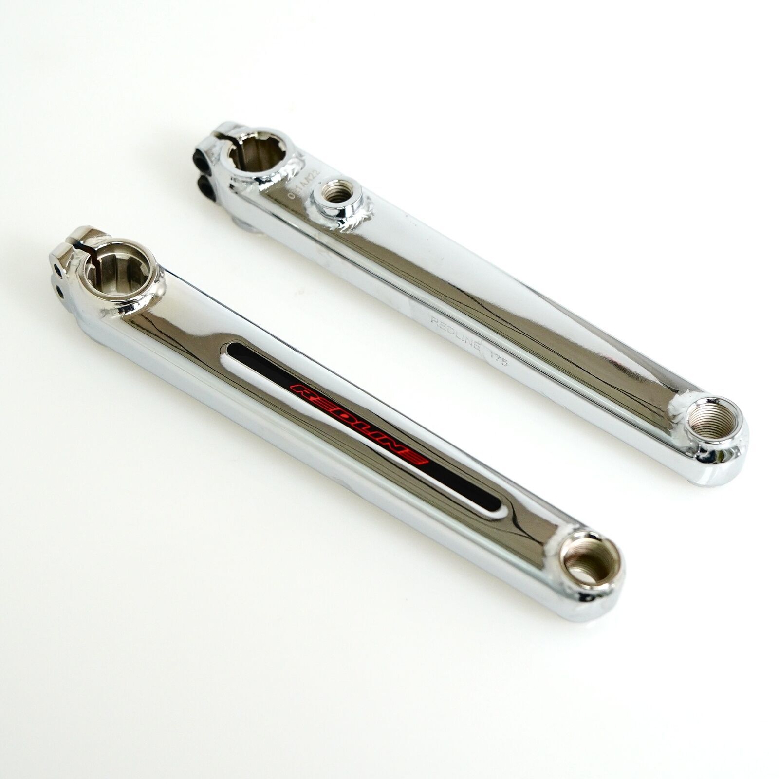 REDLINE FLIGHT Cranks BMX Crank Arms 175mm BMX 3-piece Cranks Chrome_Old School