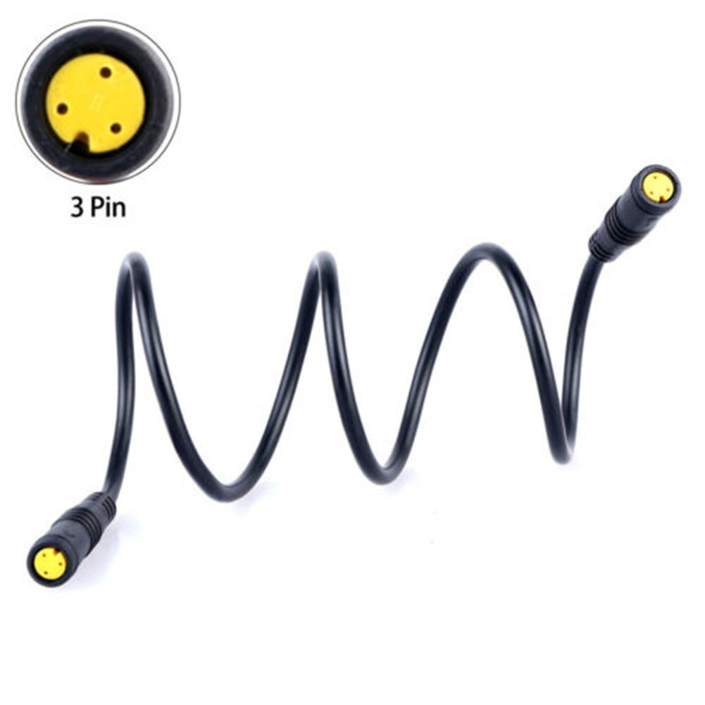 Black Extension Cable Cable EBike Extension Fittings Practical Brand New