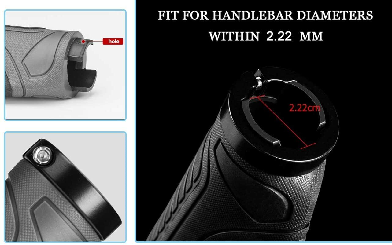 ROCKBROS Bike Grips Bicycle Double Lock-on Ergonomic Non-Slip Handlebar Grips
