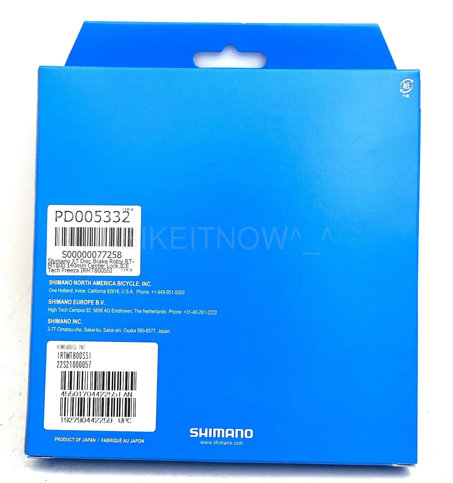 Shimano Deore XT RT-MT800 140 Bike Disc Brake Rotor Center Lock,ICE Tech Freeza