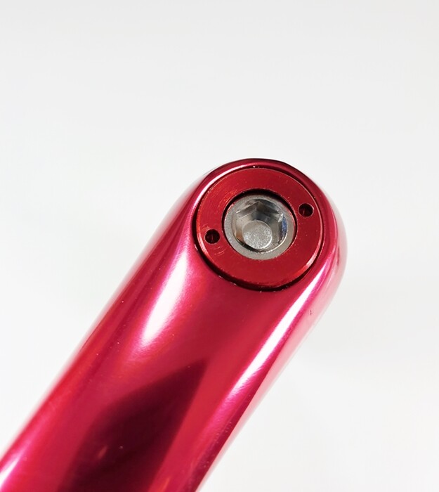 Bottom Bracket Crank Bolts with Anodized Caps – M8 Square Taper RED