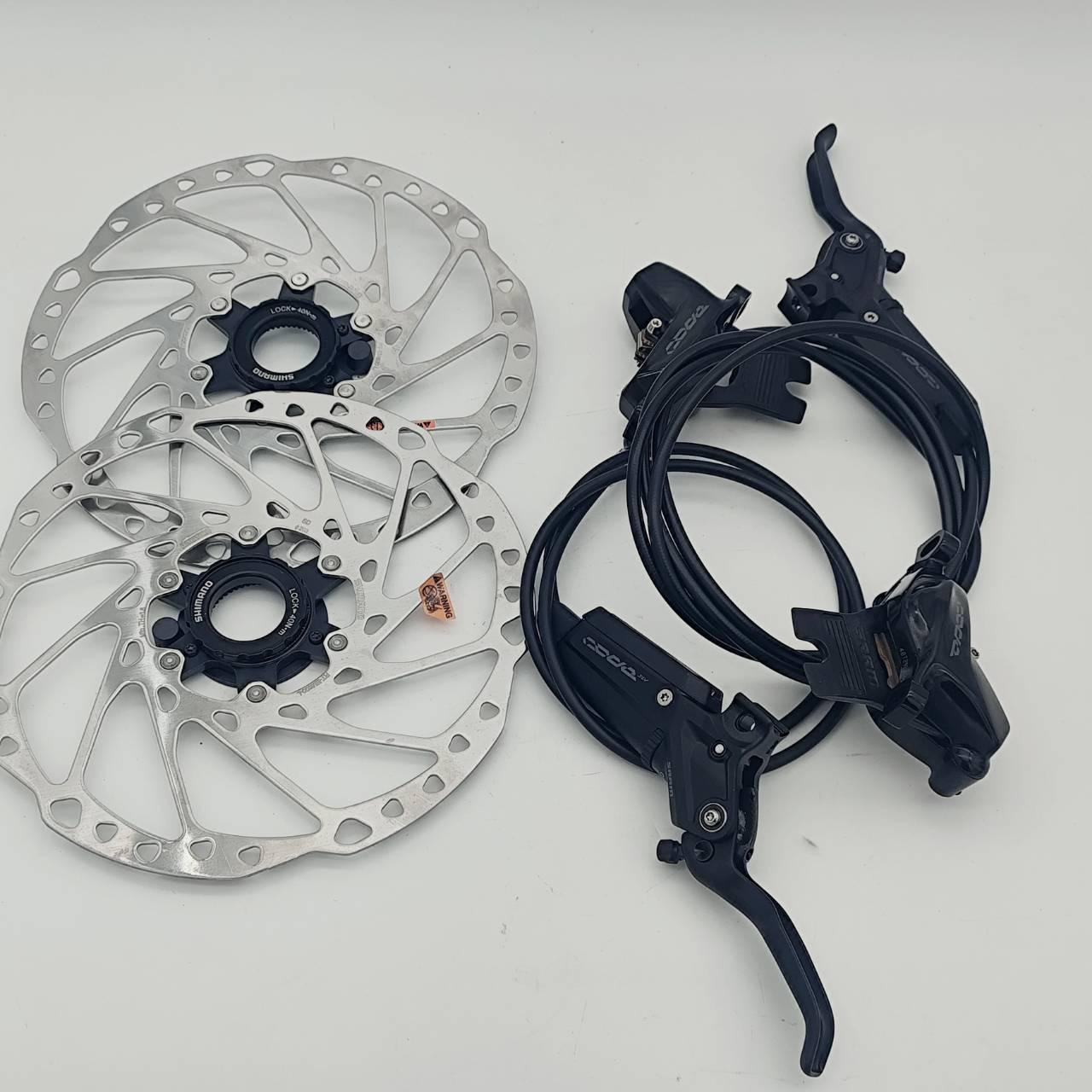 SRAM Code Silver Stealth F+R Set Disc Brake Lever With 203mm Rotors, NO Clamp