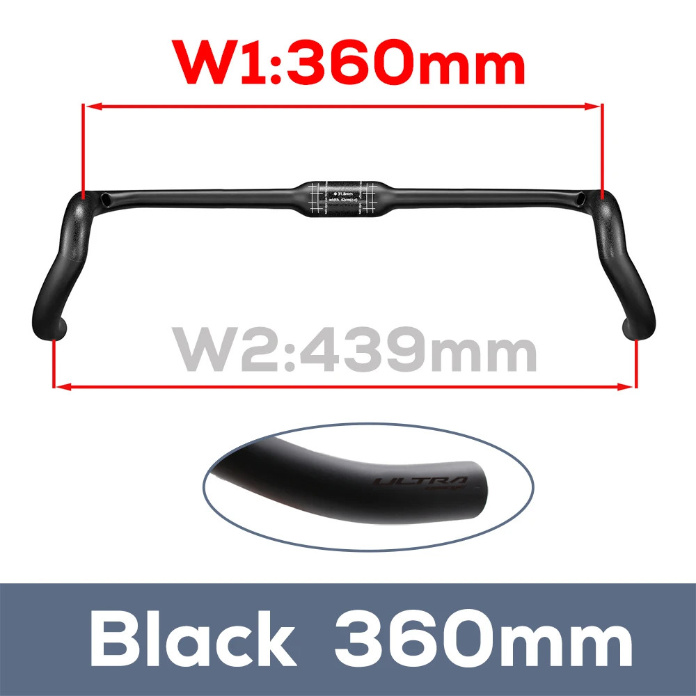 Road Bike Carbon Internal Cables Handlebar 31.8mm Diameter 78mm Reach Drop Bar