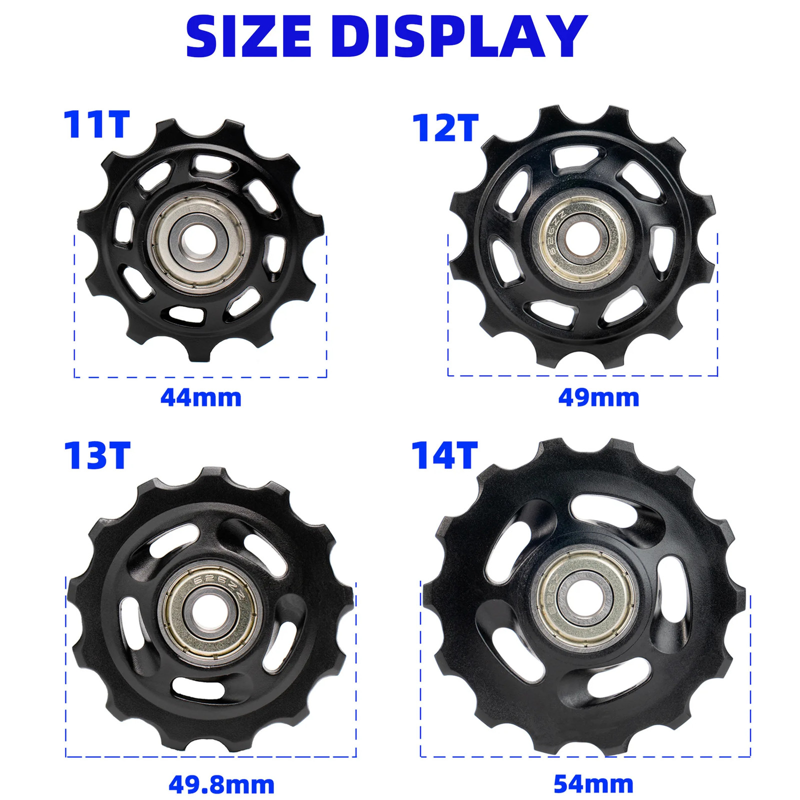 11T-14T MTB Bike Rear Derailleur Pulley Wheel Bearing Shimano SRAM Jockey