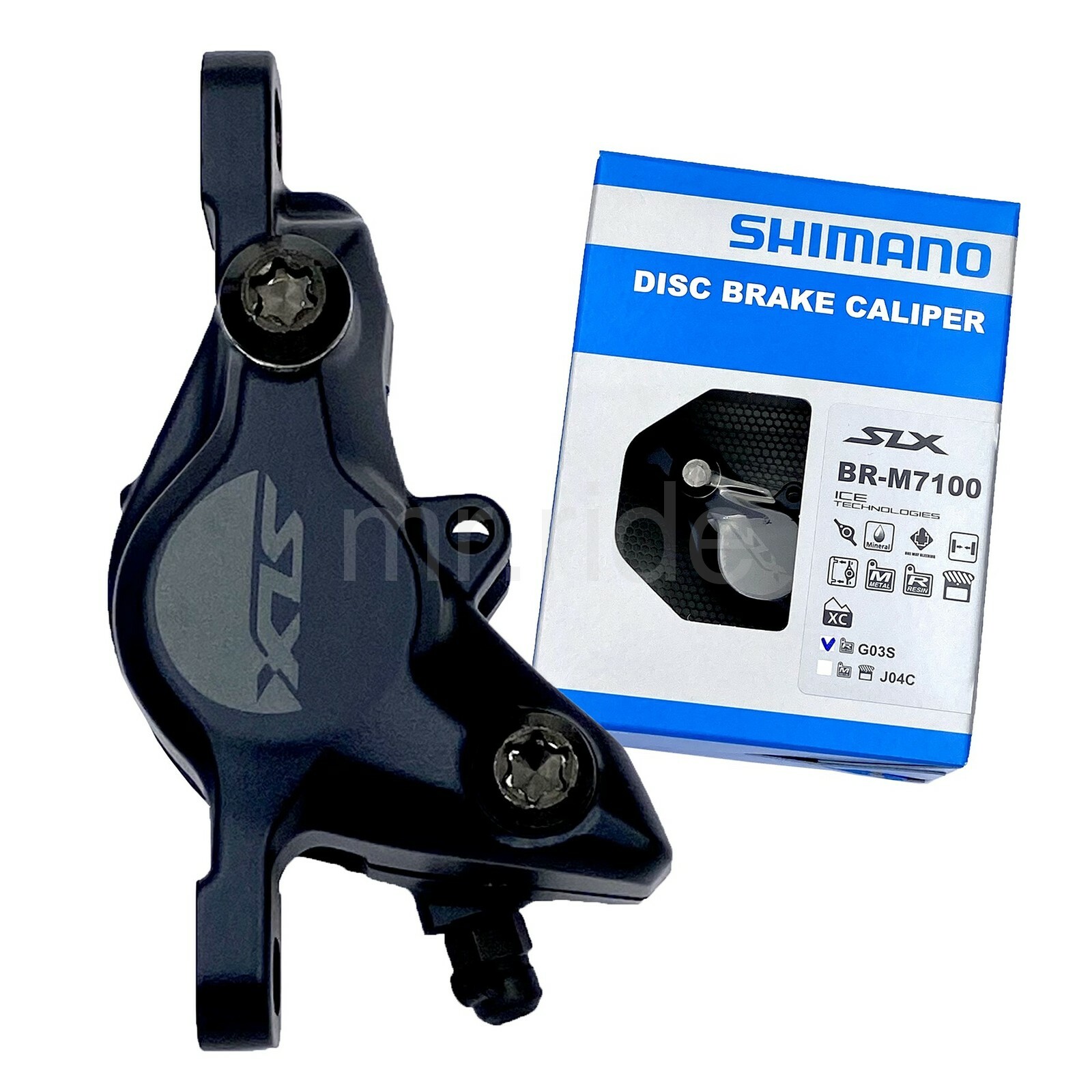 Shimano SLX BR-M7100 Hydraulic Disc Brake Caliper 2-Piston Post Mount Resin Pad
