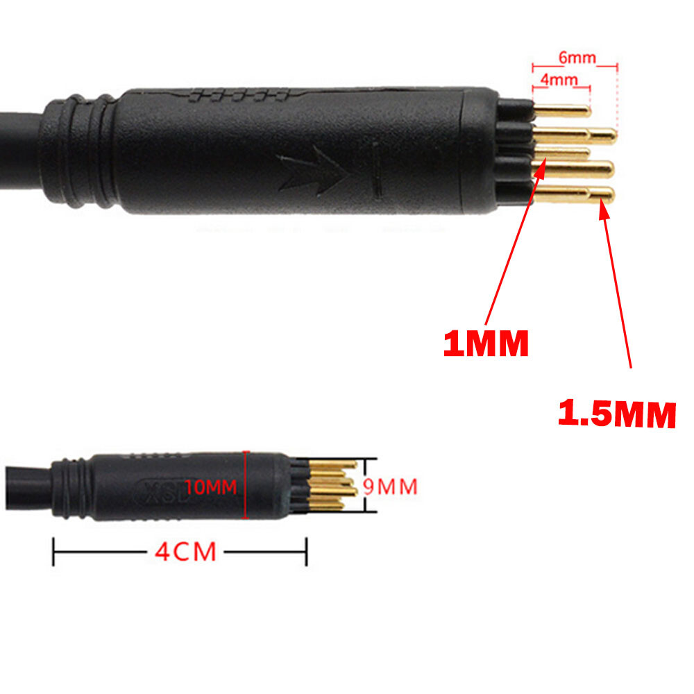 2PC E-bike Motor Extension Cable 9 Pin Male For Front Rear Wheel Hub Motors US