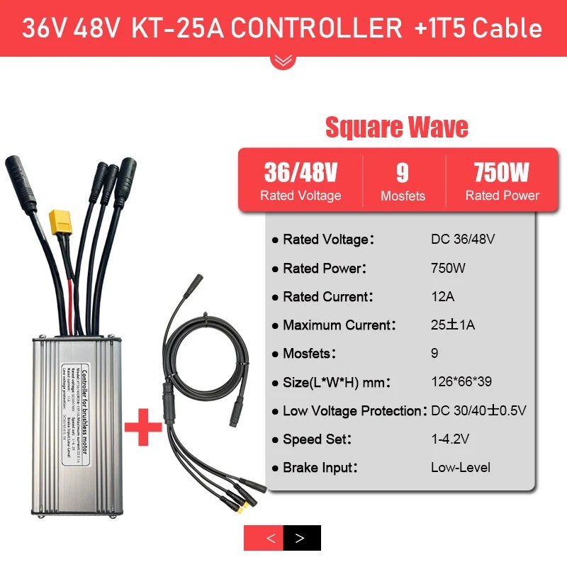 36V 250W 350W 48V 500W 750W 1000W 1500W Waterproof Brushless E-bike Controller