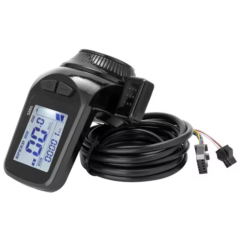 24V/36V/48V S886 Ebike LCD Display Panel Thumb Throttle For Electric Bicycle SDE