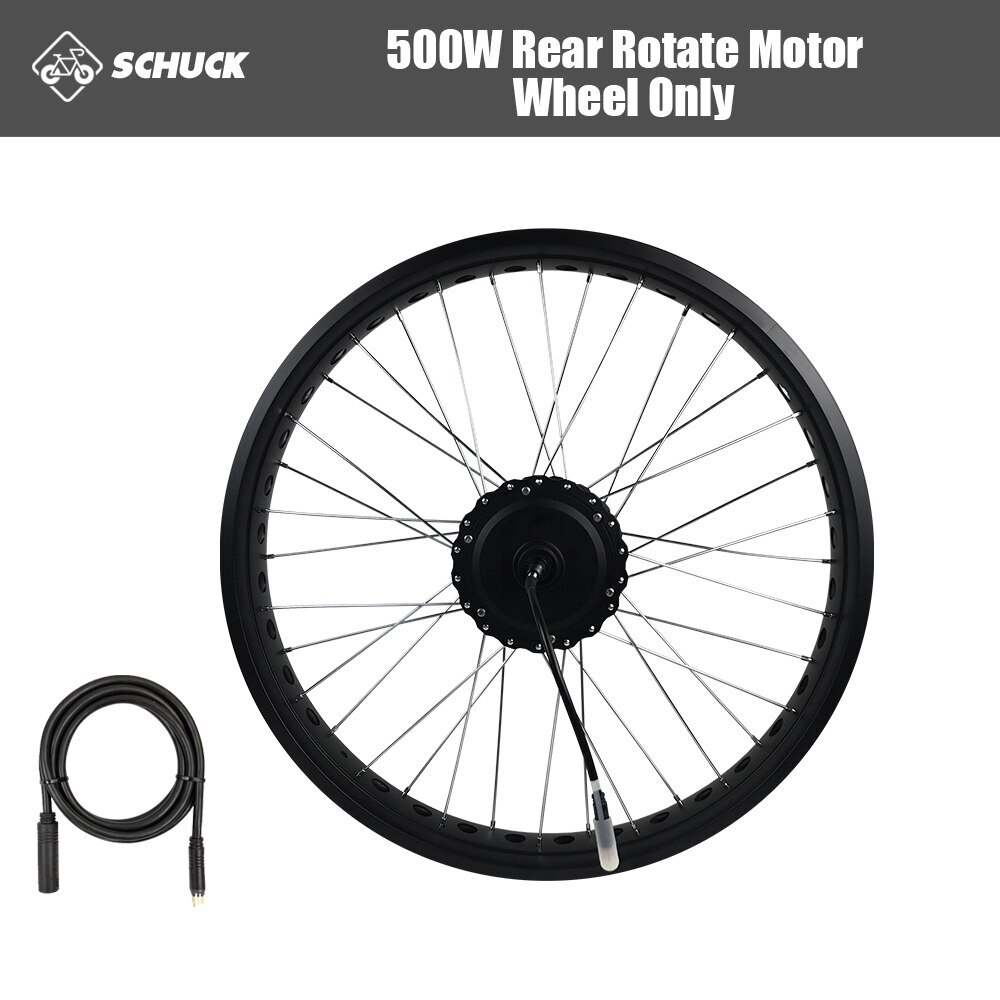 20/26Inch 36V 48V 500W Snow Ebike Rear Rotate Brushless Hub Motor Conversion Kit