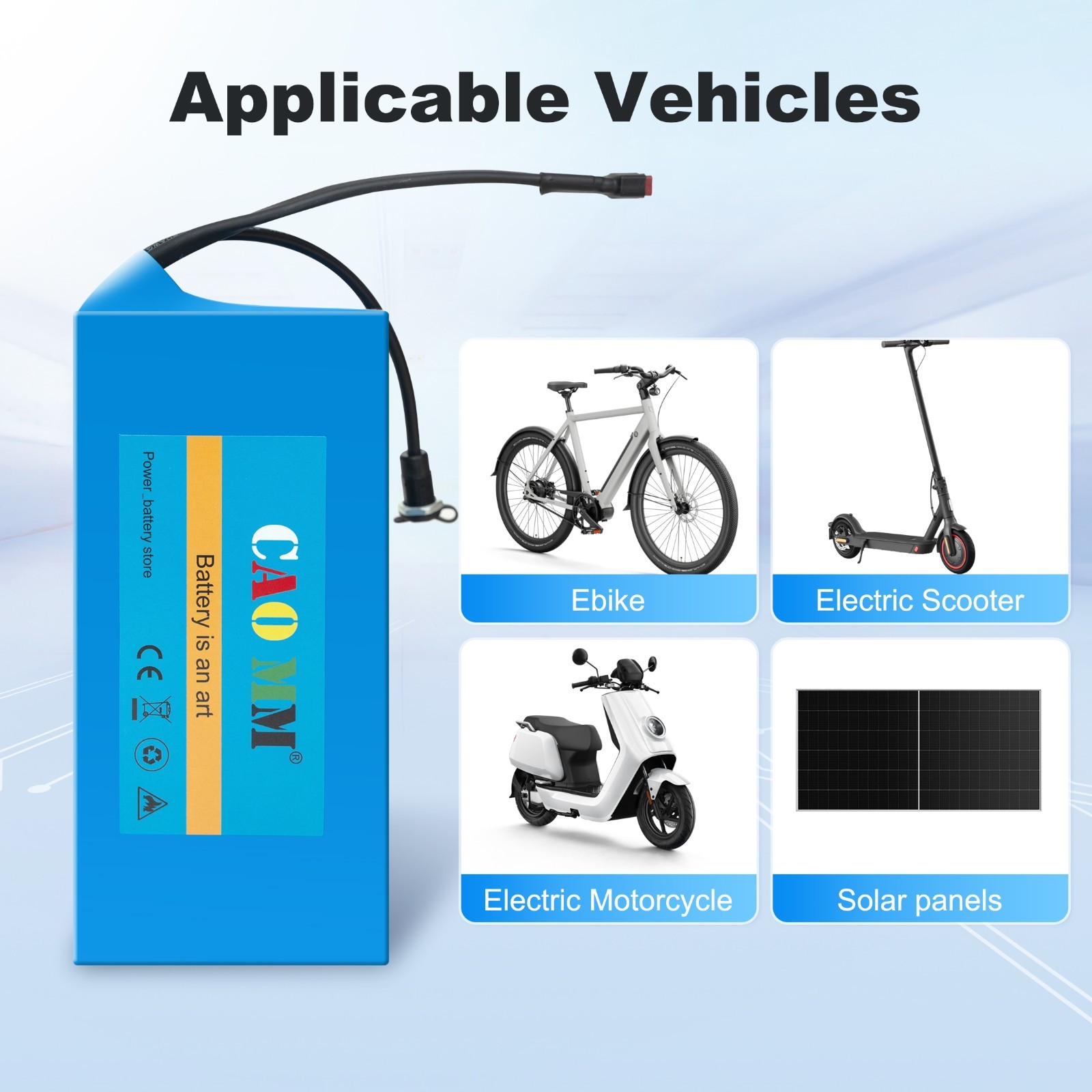 36V/48V 10Ah/14Ah/20Ah Ebike Lithium battery for Electric Bike 100W-1200W Motors
