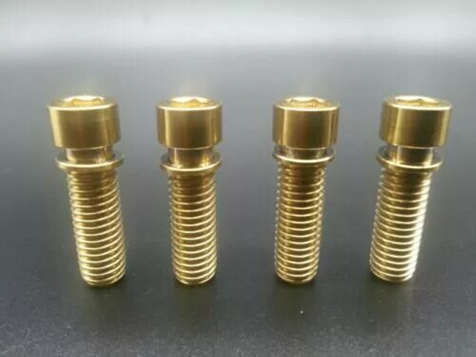 4Pcs/lot M8x25mm Titanium Ti Fit For BMX Stem Bolts Allen Hex Head Screw Washer