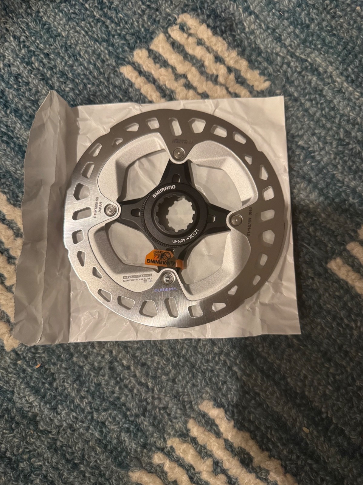 Shimano XT RT-MT800 IceTech Freeza centerlock disc bike rotor 140mm w/lockring