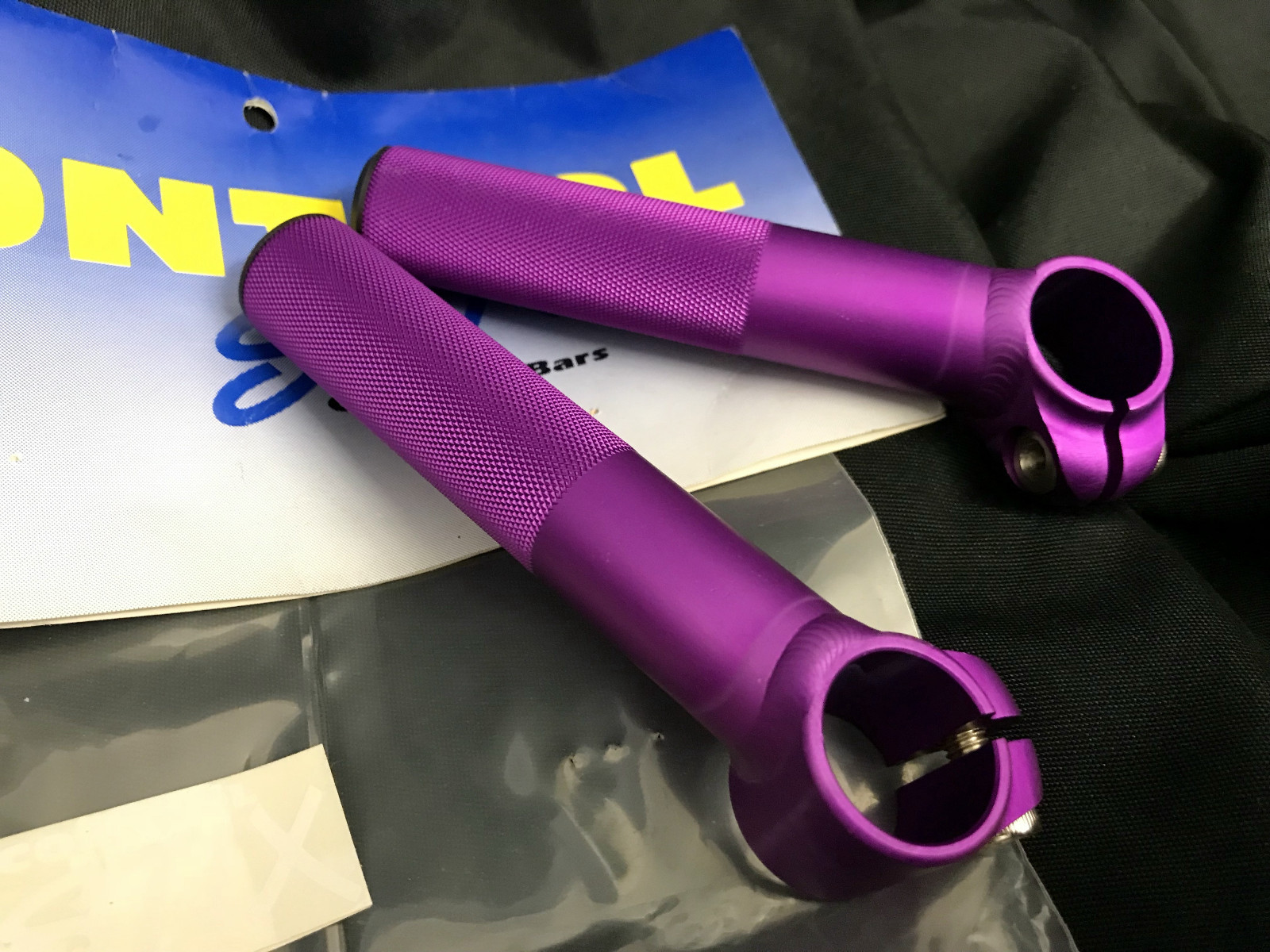 Vintage old school NOS Controltech USA bar ends control STIX purple o.pack LITE 1