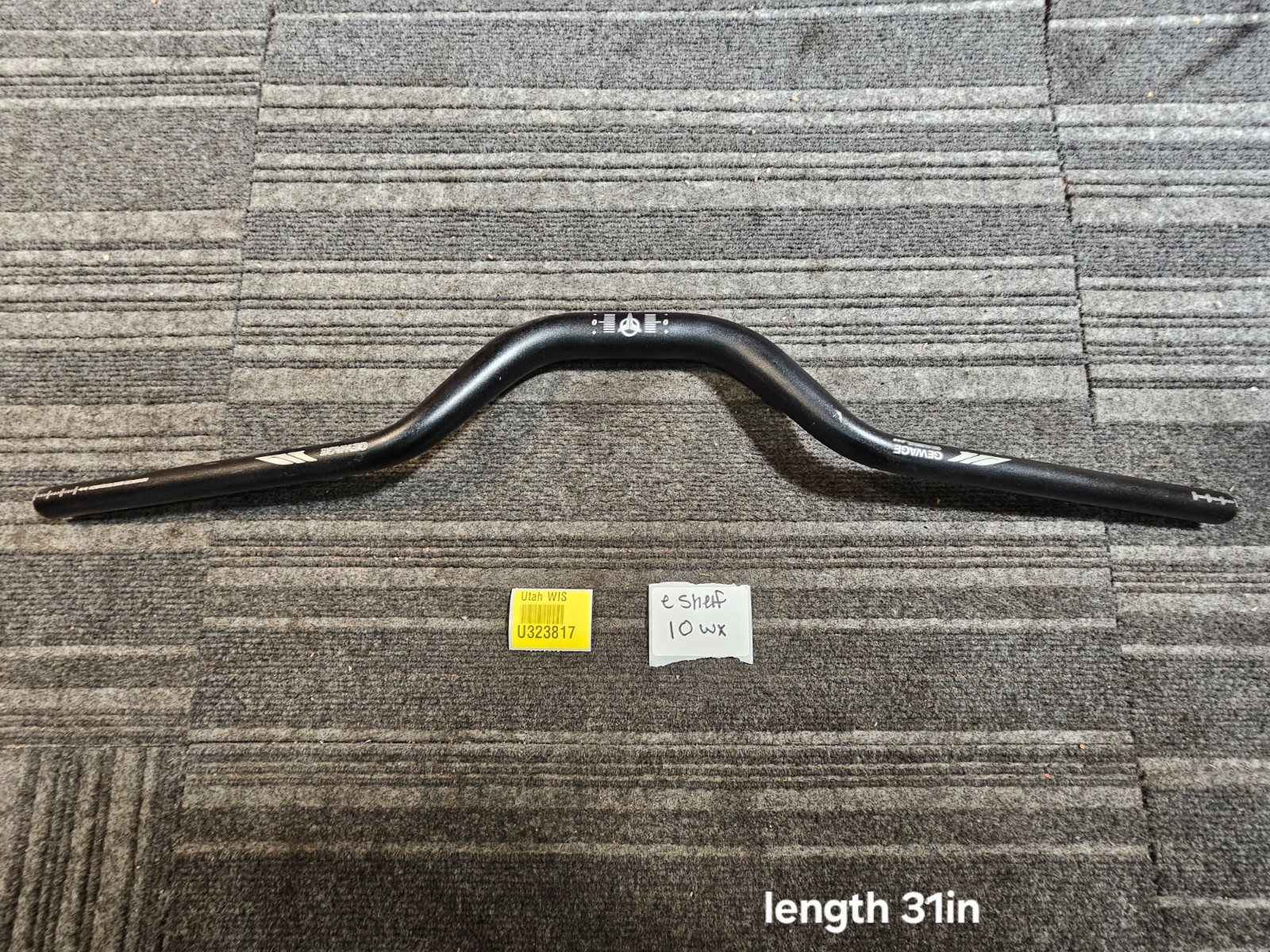 Gewage Mountain Bike Handlebar 6061 Aluminum Black 780mm x 55mm Rise Advanced