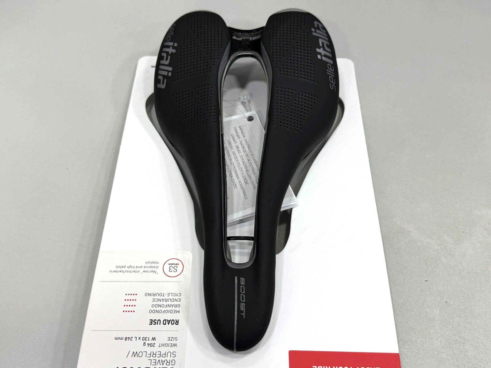 Selle Italia SLR Boost Gravel Ti316 Superflow S3 (130x248mm) Saddle (Black)