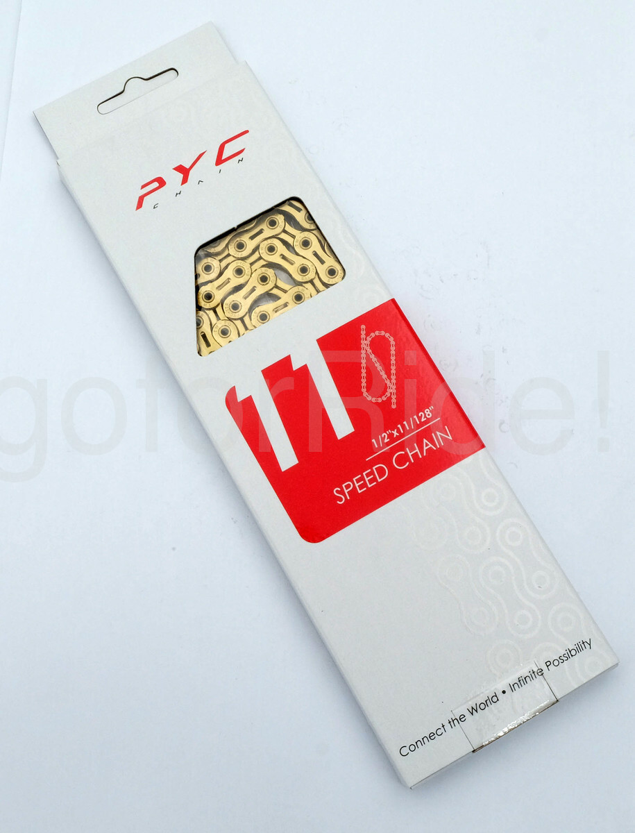 PYC SP1101 116L Bike Chain 11Speed X11SL for SHIMANO / SRAM / Campagnolo Ti Gold
