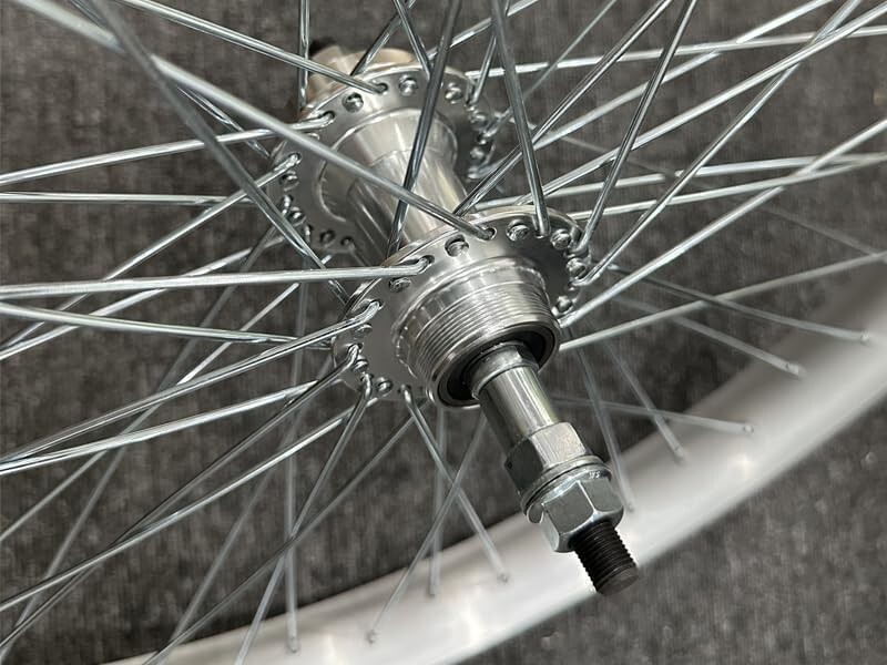 26″ Fat Tire Heavy Duty Bicycle Wheels 12G & Triple Tree Bike Fork & Freewheel