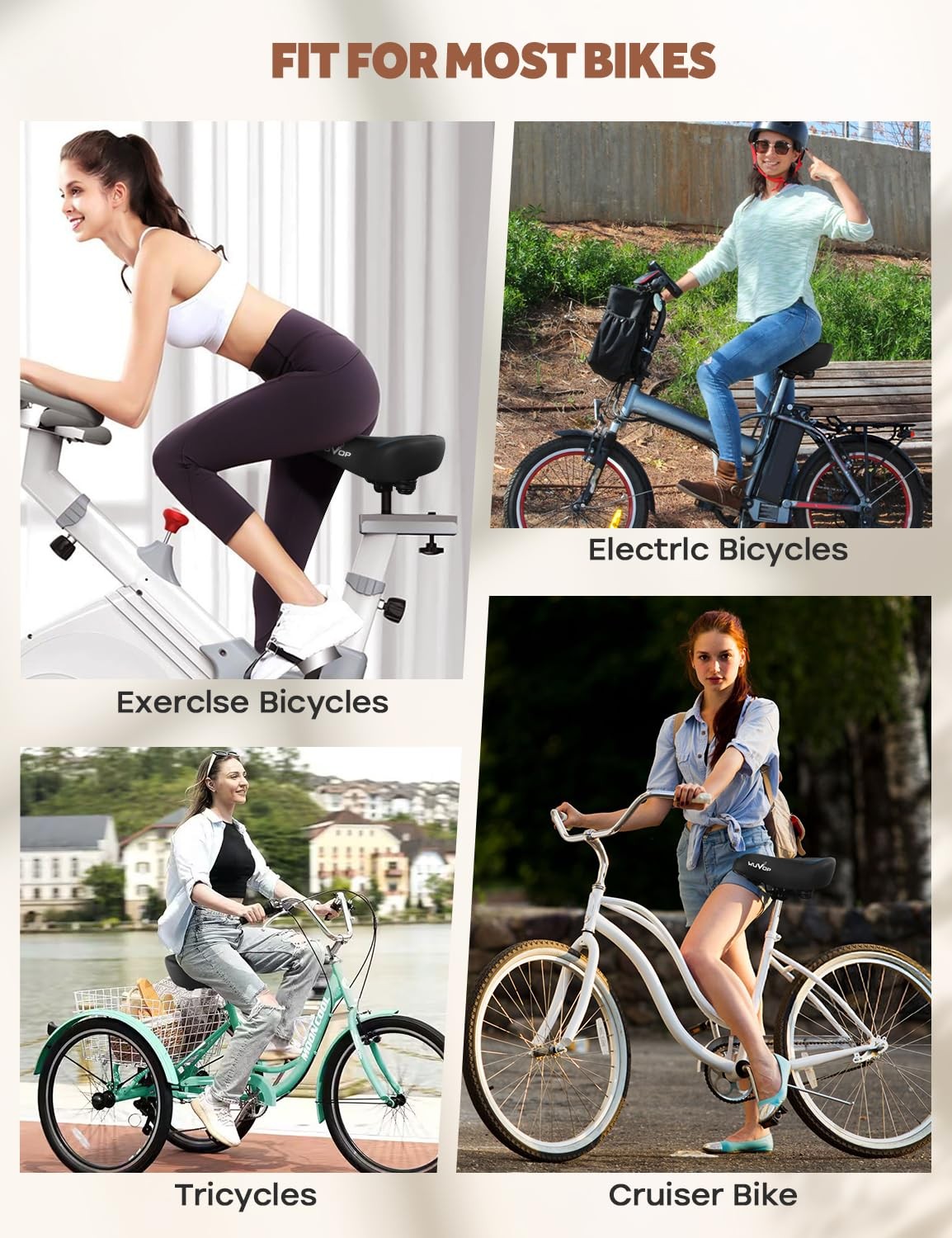 Oversized Bike Seat Cushion for Peloton Bike & Bike+, Comfort Bicycle Seat Re…
