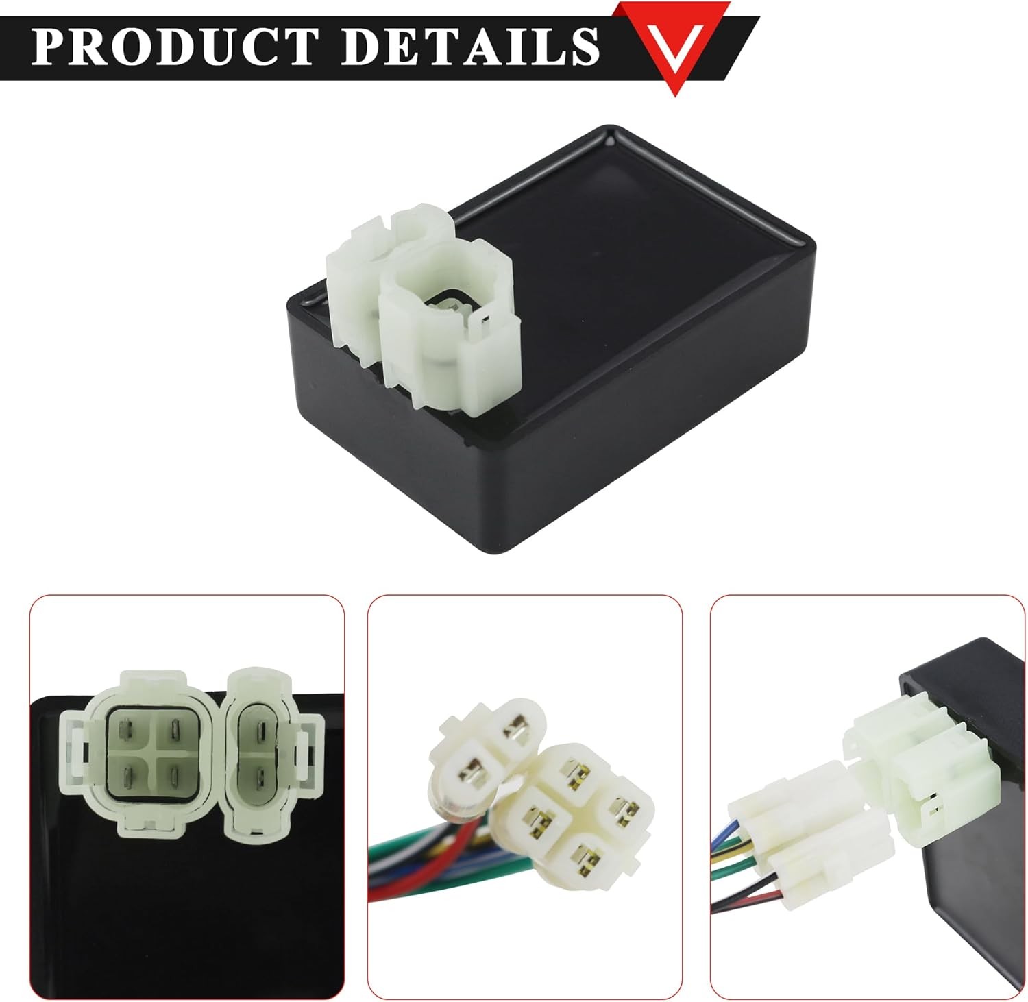 PRO BAT DC 6-pin CDI Module with 4+2 Pins CDI Cable Wire Harness Plug for GY6 50
