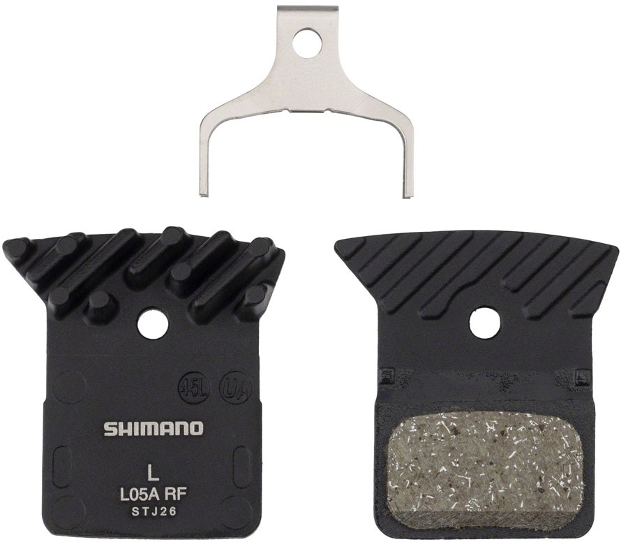 Shimano L05A-RF Resin Disc Brake Pad & Spring Bundle Alloy Finned Back,