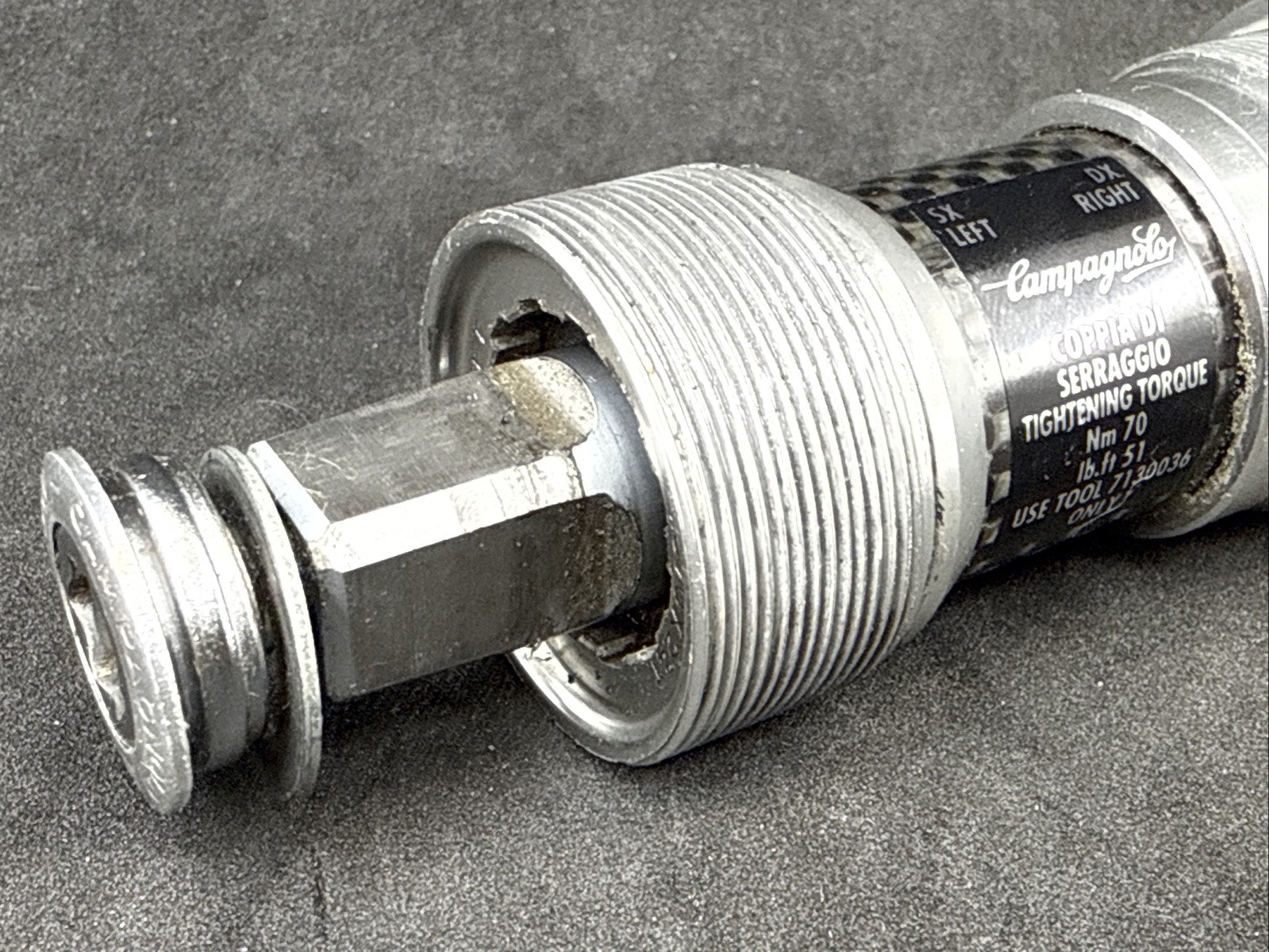 Vintage Campagnolo RECORD English BSA ISO 102mm Bottom Bracket WITH BOLTS!