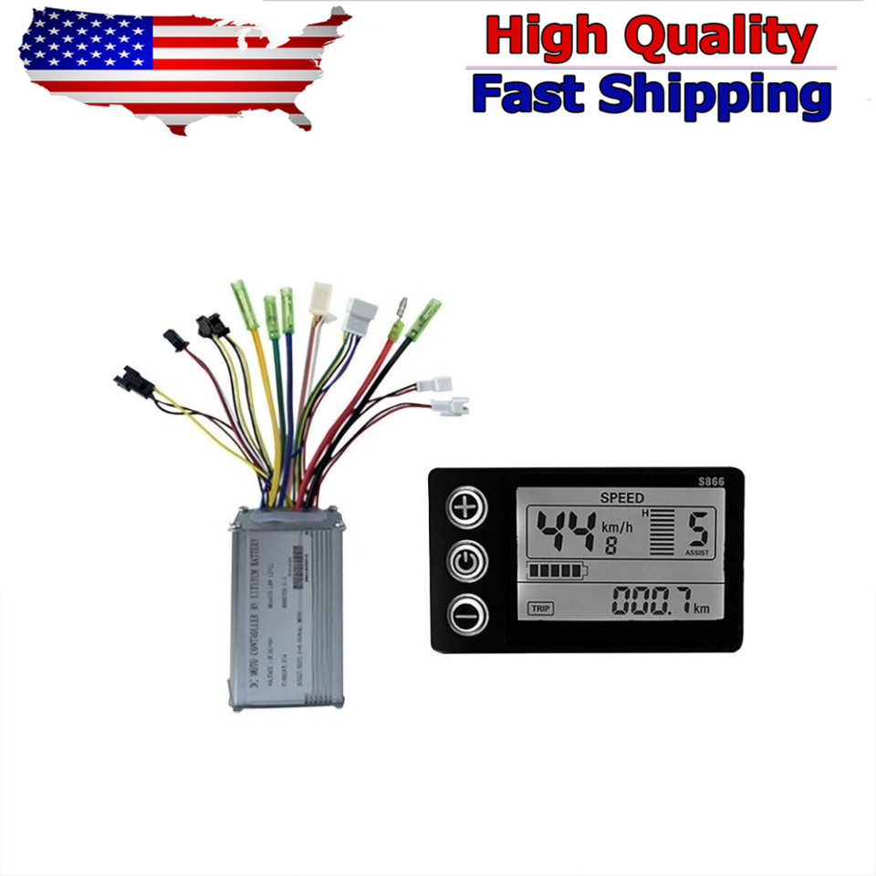 36/48V 500/750W Electric Scooter Brushless Controller Kit W/ LCD 866 Display 1PC
