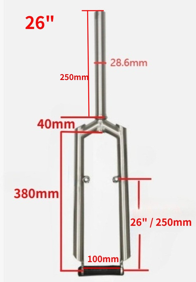 Titanium alloy Mountain MTB Bicycle Front Fork V brake For 26″ wheelset