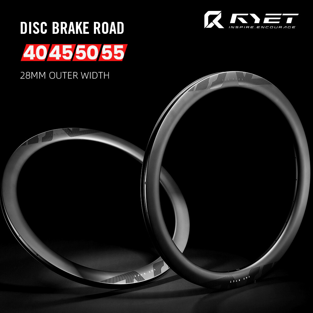 700C Carbon Disc Brake Road Bike Rims 40/45/50/55mm Clincher Tubeless