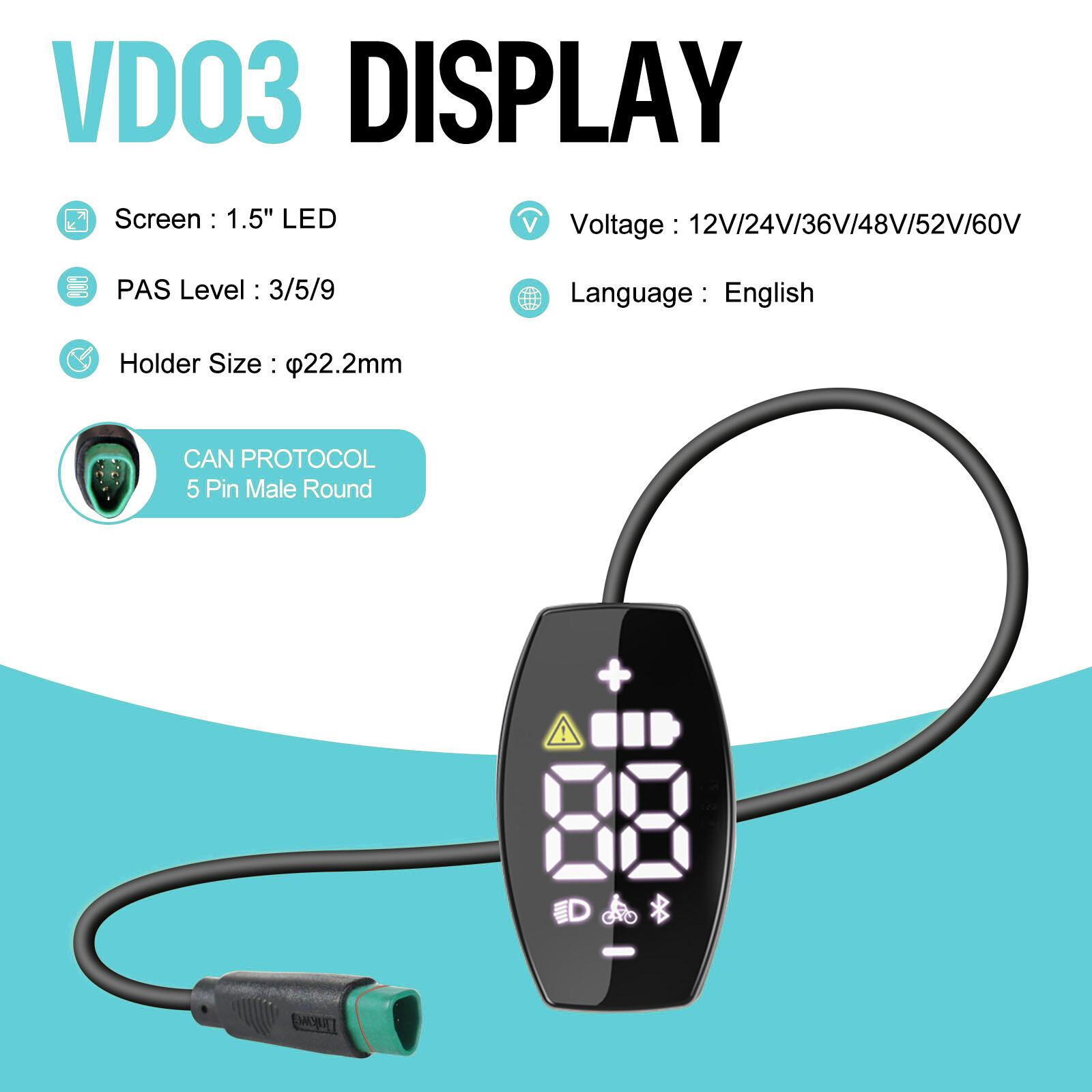 Bafang Display CAN Protocol for BAFANG Hub Mid Drive Motor Kit Bicycle screen US