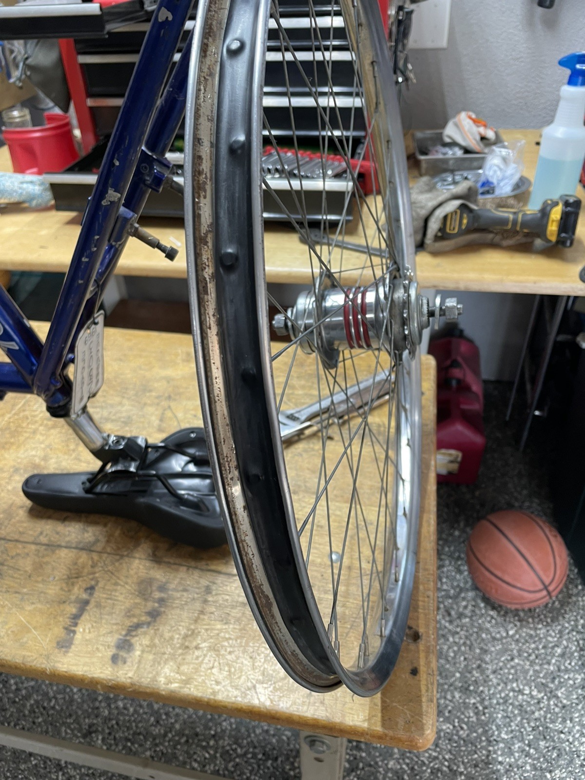 Vintage Bendix Red Band 2 Speed Kickback Coaster Brake And Wheel.