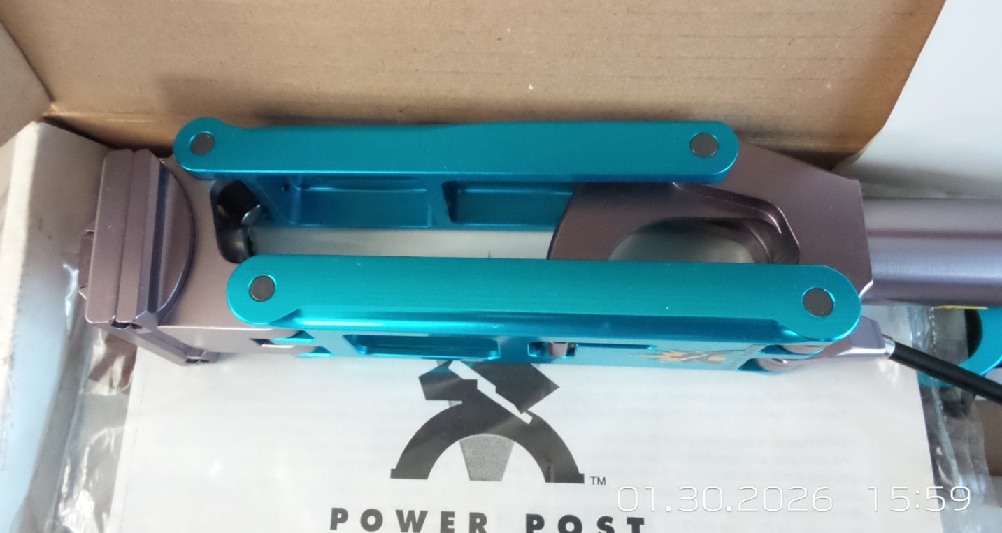 Power Post Max Dropper Seatpost 4 Position Anodized Blue Turquoise 27.2mm