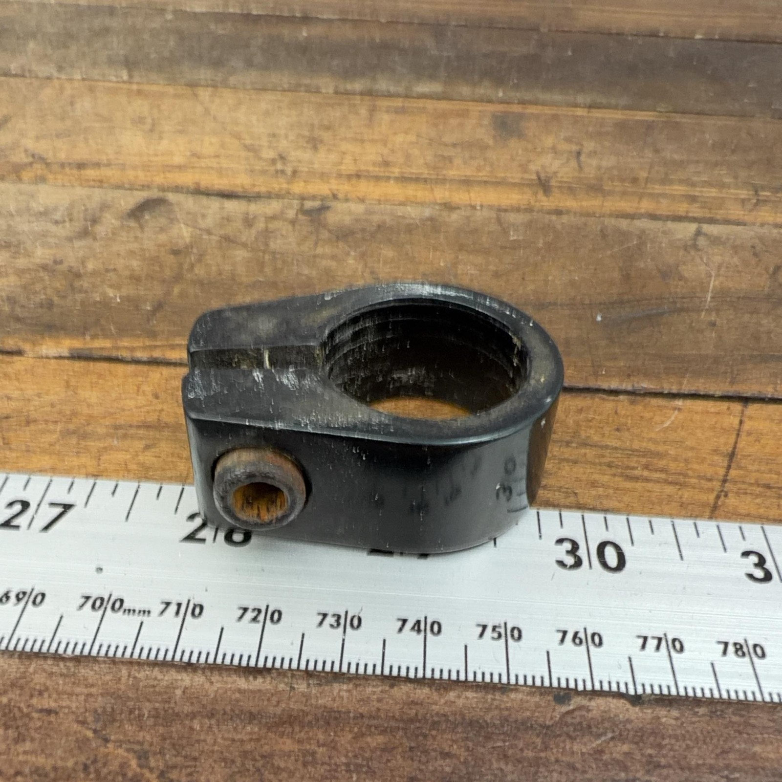 Vintage Red Line RL BMX Seatpost Clamp 28.6mm Black Alloy Single Bolt Bike