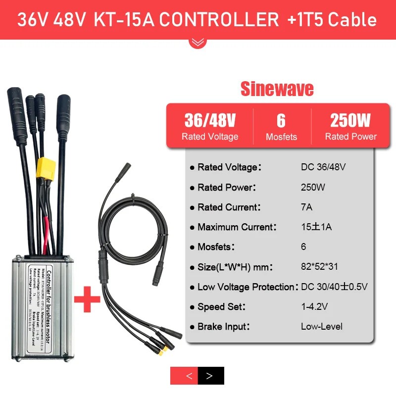 36V 250W 350W 48V 500W 750W 1000W 1500W Waterproof Brushless E-bike Controller